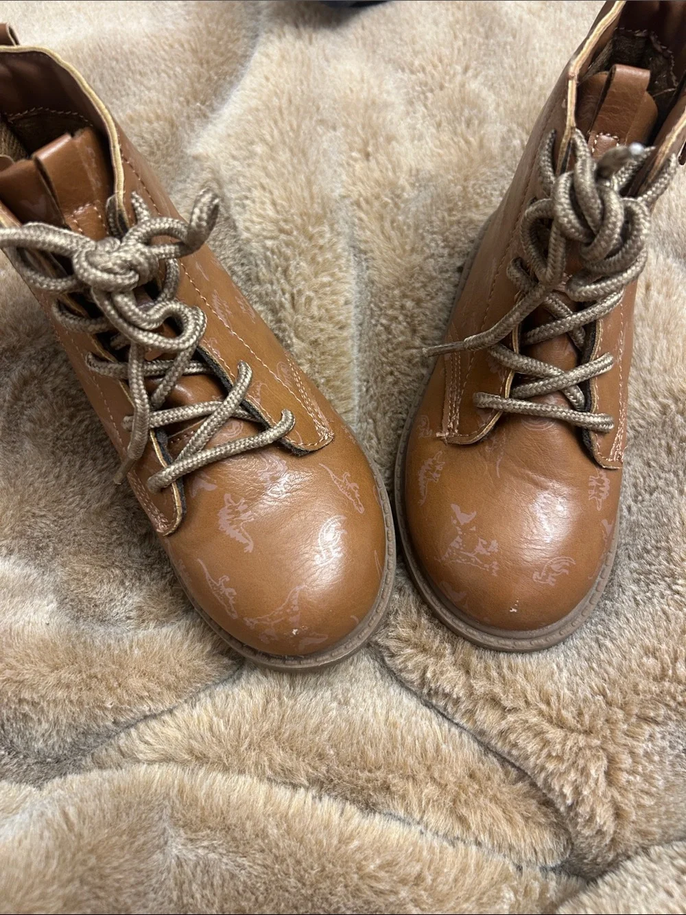Kids Brown Lace-Up Boots -💥